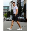 image:imageCOOFANDY Mens Casual Shorts 9 Inch Flat Front Lightweight Summer Beach Vacation Shorts with 4 PocketsBlack