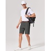 image:imageCOOFANDY Mens Casual Shorts 9 Inch Flat Front Lightweight Summer Beach Vacation Shorts with 4 PocketsDrak Grey