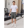 image:imageCOOFANDY Mens Casual Shorts 9 Inch Flat Front Lightweight Summer Beach Vacation Shorts with 4 PocketsDrak Grey