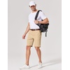 image:imageCOOFANDY Mens Casual Shorts 9 Inch Flat Front Lightweight Summer Beach Vacation Shorts with 4 PocketsKhaki