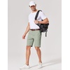 image:imageCOOFANDY Mens Casual Shorts 9 Inch Flat Front Lightweight Summer Beach Vacation Shorts with 4 PocketsLight Green