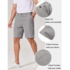 image:imageCOOFANDY Mens Casual Shorts 9 Inch Flat Front Lightweight Summer Beach Vacation Shorts with 4 PocketsLight Grey
