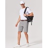 image:imageCOOFANDY Mens Casual Shorts 9 Inch Flat Front Lightweight Summer Beach Vacation Shorts with 4 PocketsLight Grey