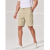 image:imageCOOFANDY Mens Casual Shorts 9 Inch Flat Front Lightweight Summer Beach Vacation Shorts with 4 PocketsLight Khaki