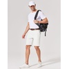 image:imageCOOFANDY Mens Casual Shorts 9 Inch Flat Front Lightweight Summer Beach Vacation Shorts with 4 PocketsWhite