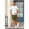 image:imageCOOFANDY Mens Casual Shorts 9 inch Inseam Stretch Beach Shorts Elastic Waist Drawstring Summer ShortsArmy Green