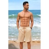 image:imageCOOFANDY Mens Casual Shorts 9 inch Inseam Stretch Beach Shorts Elastic Waist Drawstring Summer ShortsLight Khaki