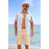 image:imageCOOFANDY Mens Casual Shorts 9 inch Inseam Stretch Beach Shorts Elastic Waist Drawstring Summer ShortsLight Khaki