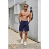 image:imageCOOFANDY Mens Casual Shorts Elastic Waist Drawstring Lightweight Dry Quick Summer Beach ShortsNavy Blue