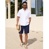 image:imageCOOFANDY Mens Casual Shorts Elastic Waist Drawstring Lightweight Dry Quick Summer Beach ShortsNavy Blue