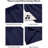 image:imageCOOFANDY Mens Casual Shorts Elastic Waist Drawstring Lightweight Dry Quick Summer Beach ShortsNavy Blue