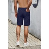 image:imageCOOFANDY Mens Casual Shorts Elastic Waist Drawstring Lightweight Dry Quick Summer Beach ShortsNavy Blue
