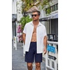 image:imageCOOFANDY Mens Casual Shorts Elastic Waist Drawstring Lightweight Dry Quick Summer Beach ShortsNavy Blue