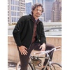 image:imageCOOFANDY Mens Casual Suede Bomber Jacket Lightweight Full Zip Up Jackets Vintage Faux Leather JacketBlack