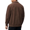 image:imageCOOFANDY Mens Casual Suede Bomber Jacket Lightweight Full Zip Up Jackets Vintage Faux Leather JacketBrown
