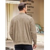 image:imageCOOFANDY Mens Casual Suede Bomber Jacket Lightweight Full Zip Up Jackets Vintage Faux Leather JacketKhaki