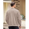 image:imageCOOFANDY Mens Casual Suede Bomber Jacket Lightweight Full Zip Up Jackets Vintage Faux Leather JacketMoon Grey