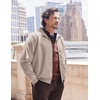 image:imageCOOFANDY Mens Casual Suede Bomber Jacket Lightweight Full Zip Up Jackets Vintage Faux Leather JacketMoon Grey