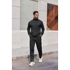 image:imageCOOFANDY Mens Casual Sweatsuit 2 Piece Athletic Full Zip Tracksuit Jacquard Jogging Set Fashion Jackets And Pants OutfitBlack