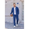 image:imageCOOFANDY Mens Casual Sweatsuit 2 Piece Athletic Full Zip Tracksuit Jacquard Jogging Set Fashion Jackets And Pants OutfitBlue