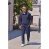image:imageCOOFANDY Mens Casual Sweatsuit 2 Piece Athletic Full Zip Tracksuit Jacquard Jogging Set Fashion Jackets And Pants OutfitNavy Blue