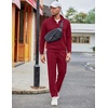 image:imageCOOFANDY Mens Casual Sweatsuit 2 Piece Athletic Full Zip Tracksuit Jacquard Jogging Set Fashion Jackets And Pants OutfitRed