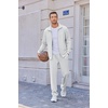 image:imageCOOFANDY Mens Casual Sweatsuit 2 Piece Athletic Full Zip Tracksuit Jacquard Jogging Set Fashion Jackets And Pants OutfitWhite