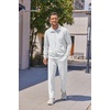 image:imageCOOFANDY Mens Casual Sweatsuit 2 Piece Athletic Full Zip Tracksuit Jacquard Jogging Set Fashion Jackets And Pants OutfitWhite