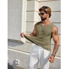 image:imageCOOFANDY Mens Casual Tank Tops 2 Pack Waffle Knit Sleeveless Shirt Breathable Tank Shirts Summer Muscle TeeArmy Green