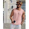 image:imageCOOFANDY Mens Casual Tank Tops 2 Pack Waffle Knit Sleeveless Shirt Breathable Tank Shirts Summer Muscle TeePink