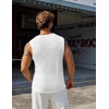 image:imageCOOFANDY Mens Casual Tank Tops 2 Pack Waffle Knit Sleeveless Shirt Breathable Tank Shirts Summer Muscle TeeWhite