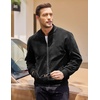 image:imageCOOFANDY Mens Casual Varsity Jacket Vintage Lightweight Suede Bomber JacketsBlack