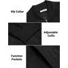 image:imageCOOFANDY Mens Casual Varsity Jacket Vintage Lightweight Suede Bomber JacketsBlack