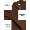 image:imageCOOFANDY Mens Casual Varsity Jacket Vintage Lightweight Suede Bomber JacketsBrown