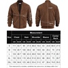 image:imageCOOFANDY Mens Casual Varsity Jacket Vintage Lightweight Suede Bomber JacketsBrown