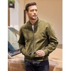 image:imageCOOFANDY Mens Casual Varsity Jacket Vintage Lightweight Suede Bomber JacketsGreen