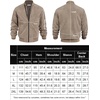 image:imageCOOFANDY Mens Casual Varsity Jacket Vintage Lightweight Suede Bomber JacketsKhaki