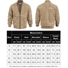 image:imageCOOFANDY Mens Casual Varsity Jacket Vintage Lightweight Suede Bomber JacketsLight Khaki
