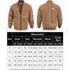 image:imageCOOFANDY Mens Casual Varsity Jacket Vintage Lightweight Suede Bomber JacketsLight Tan
