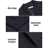 image:imageCOOFANDY Mens Casual Varsity Jacket Vintage Lightweight Suede Bomber JacketsNavy Blue