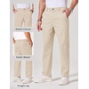image:imageCOOFANDY Mens Chino Pants Casual Business Dress Pants Stretch Golf Trousers with PocketsLight Apricot