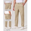 image:imageCOOFANDY Mens Chino Pants Casual Business Dress Pants Stretch Golf Trousers with PocketsLight Khaki
