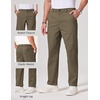image:imageCOOFANDY Mens Chino Pants Casual Business Dress Pants Stretch Golf Trousers with PocketsOlive Green