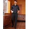 image:imageCOOFANDY Mens Classic Casual Dress Pants Expandable Waist Suit Pant Slim Fit Flat Front SlacksBlack
