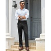 image:imageCOOFANDY Mens Classic Casual Dress Pants Expandable Waist Suit Pant Slim Fit Flat Front SlacksBlack