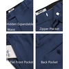 image:imageCOOFANDY Mens Classic Casual Dress Pants Expandable Waist Suit Pant Slim Fit Flat Front SlacksBlue