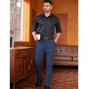 image:imageCOOFANDY Mens Classic Casual Dress Pants Expandable Waist Suit Pant Slim Fit Flat Front SlacksBlue