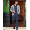 image:imageCOOFANDY Mens Classic Casual Dress Pants Expandable Waist Suit Pant Slim Fit Flat Front SlacksBlue