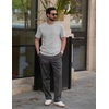 image:imageCOOFANDY Mens Classic Casual Dress Pants Expandable Waist Suit Pant Slim Fit Flat Front SlacksDark Gery