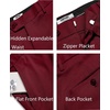 image:imageCOOFANDY Mens Classic Casual Dress Pants Expandable Waist Suit Pant Slim Fit Flat Front SlacksDark Red